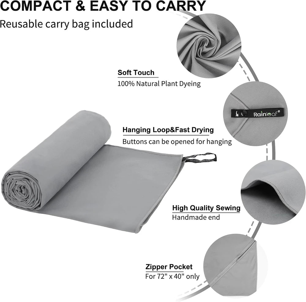 Rainleaf Microfiber Gym Towel