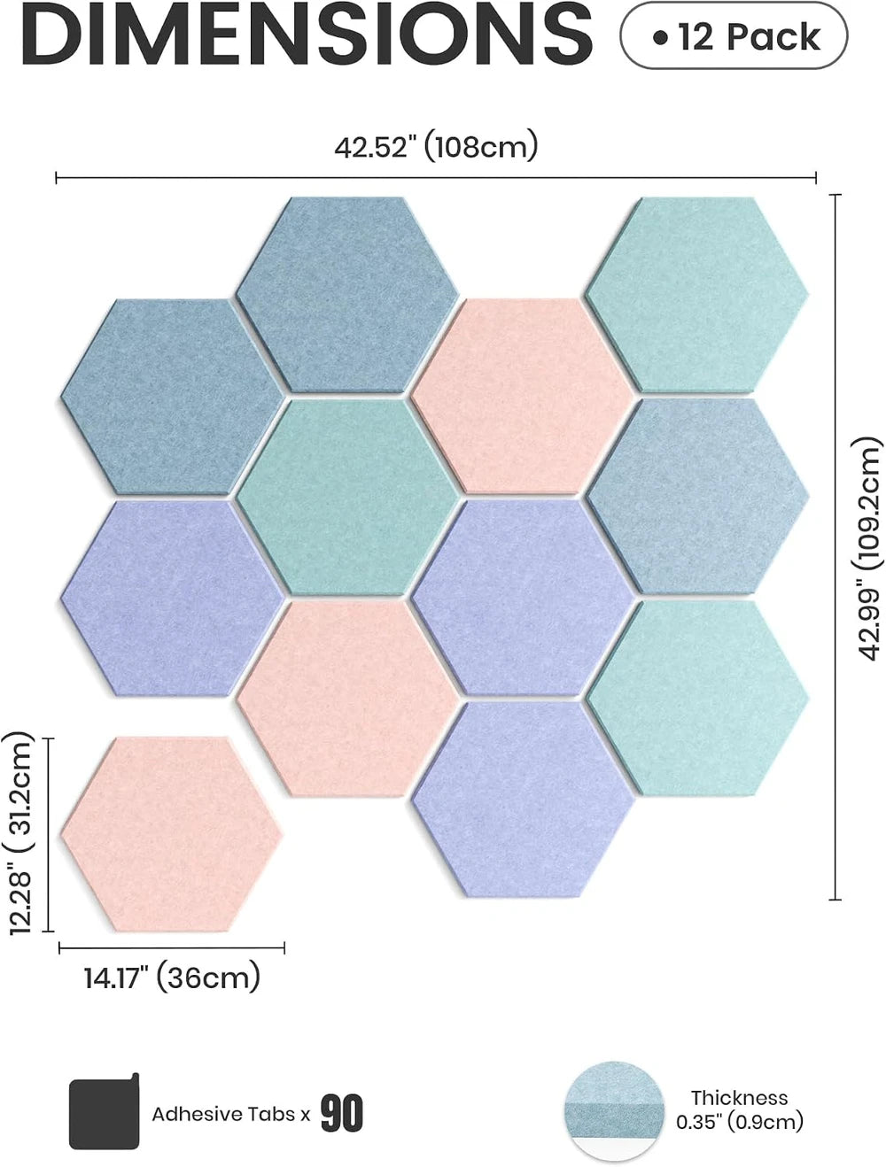Fluxynara Felt Bulletin Board Tiles
