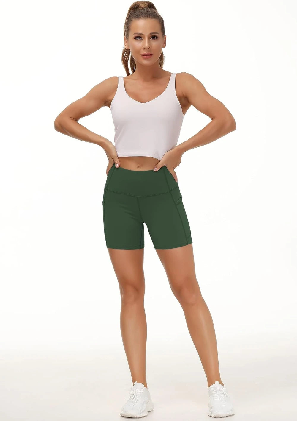 The Gym People High Waist Yoga Shorts
