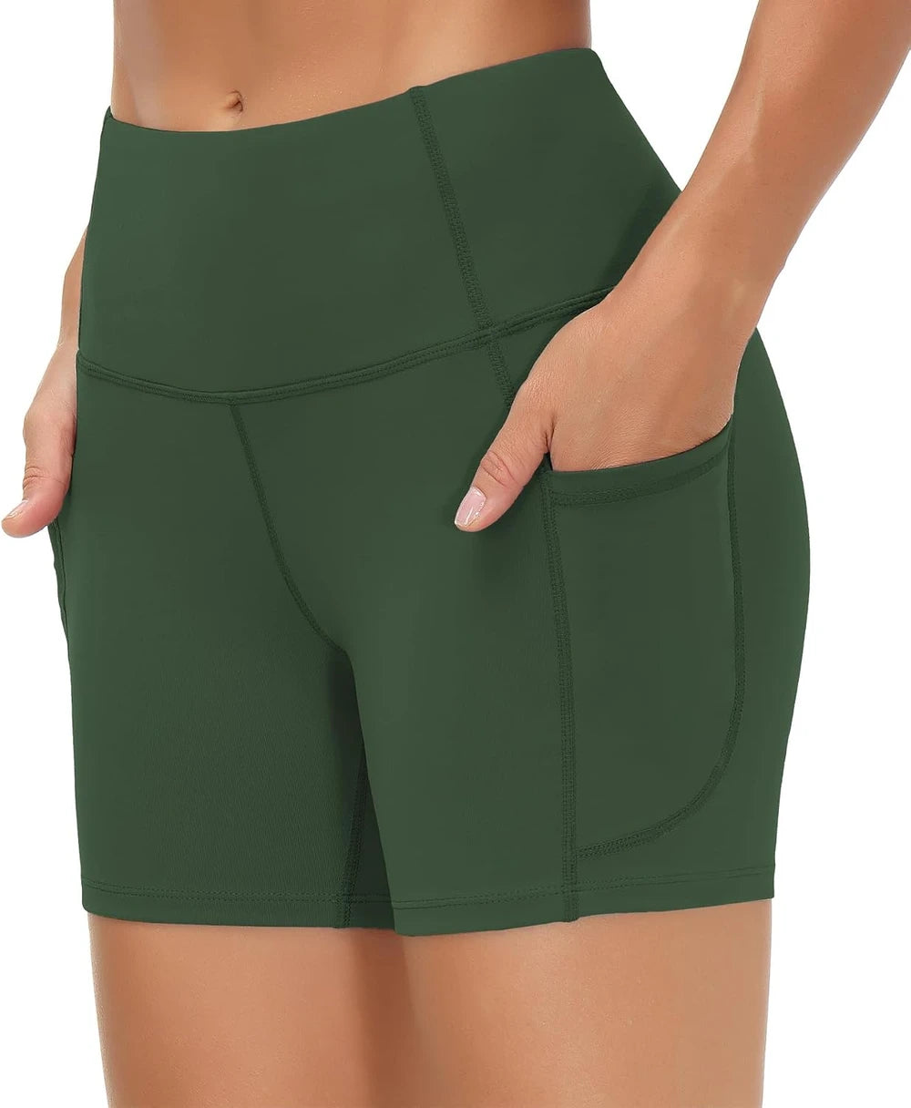The Gym People High Waist Yoga Shorts