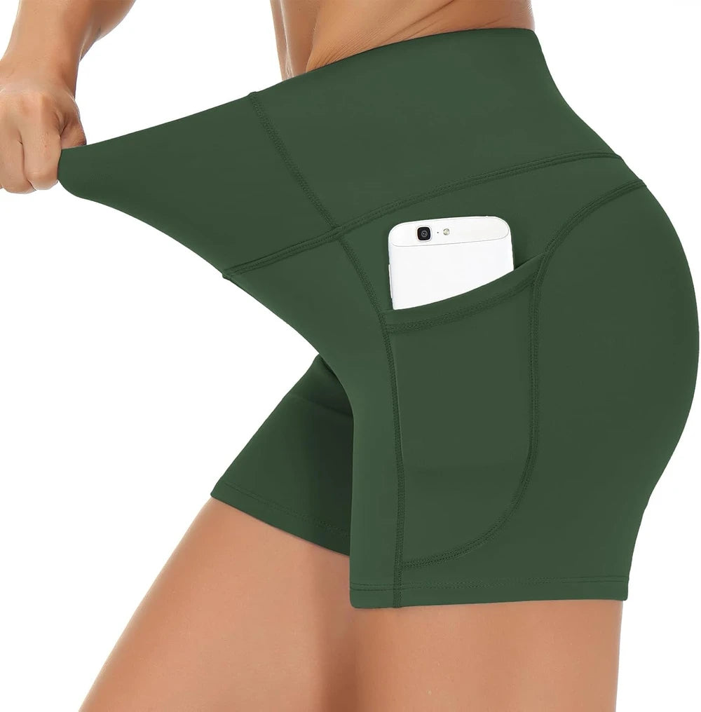 The Gym People High Waist Yoga Shorts