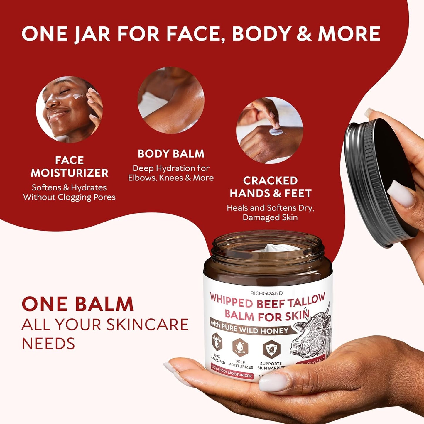 Whipped Tallow & Honey Skin Balm